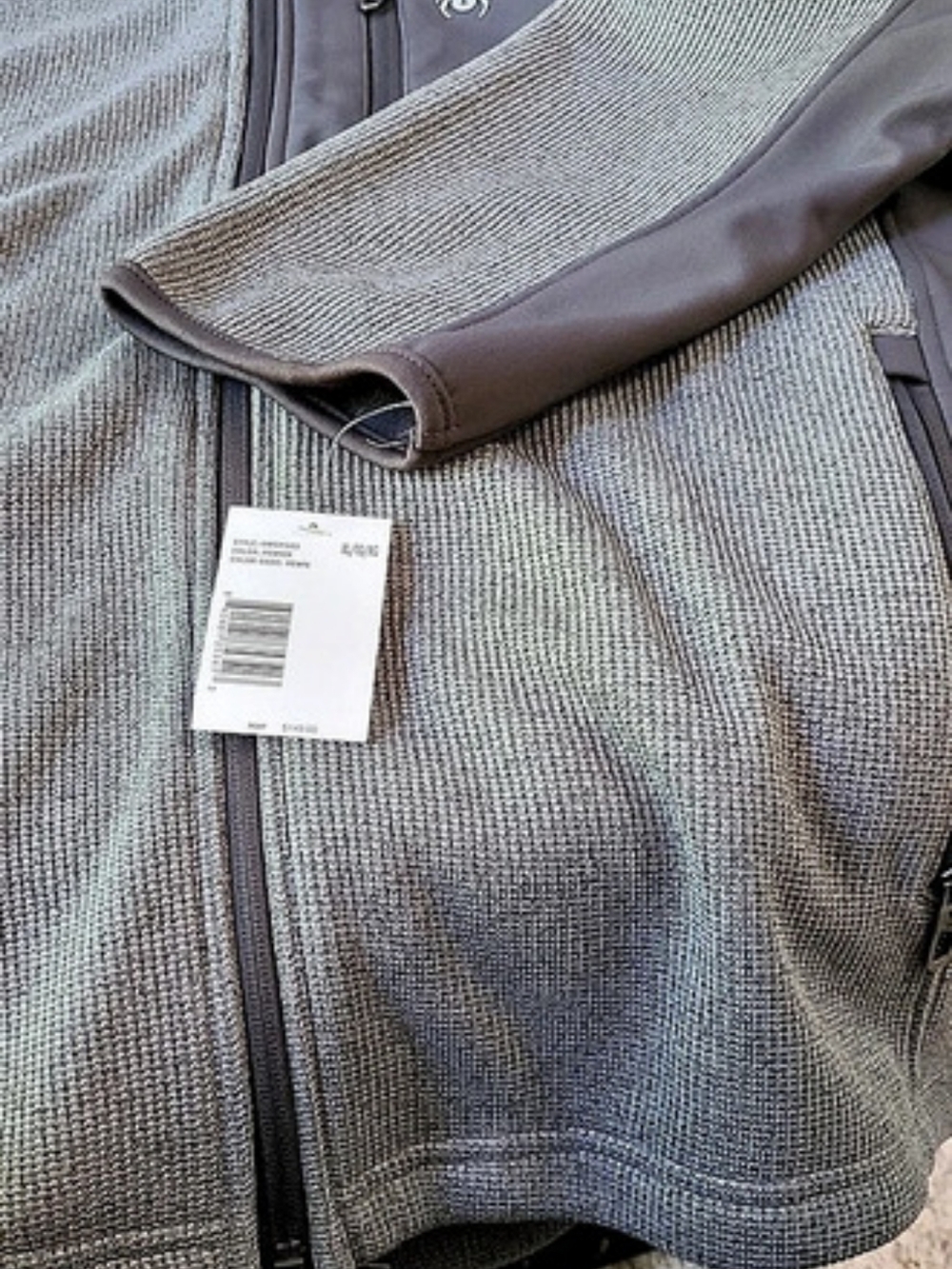 Spyder Mini Waffle Bonded Fleece Full Zip Hooded Gray Full-zip Jacket XL